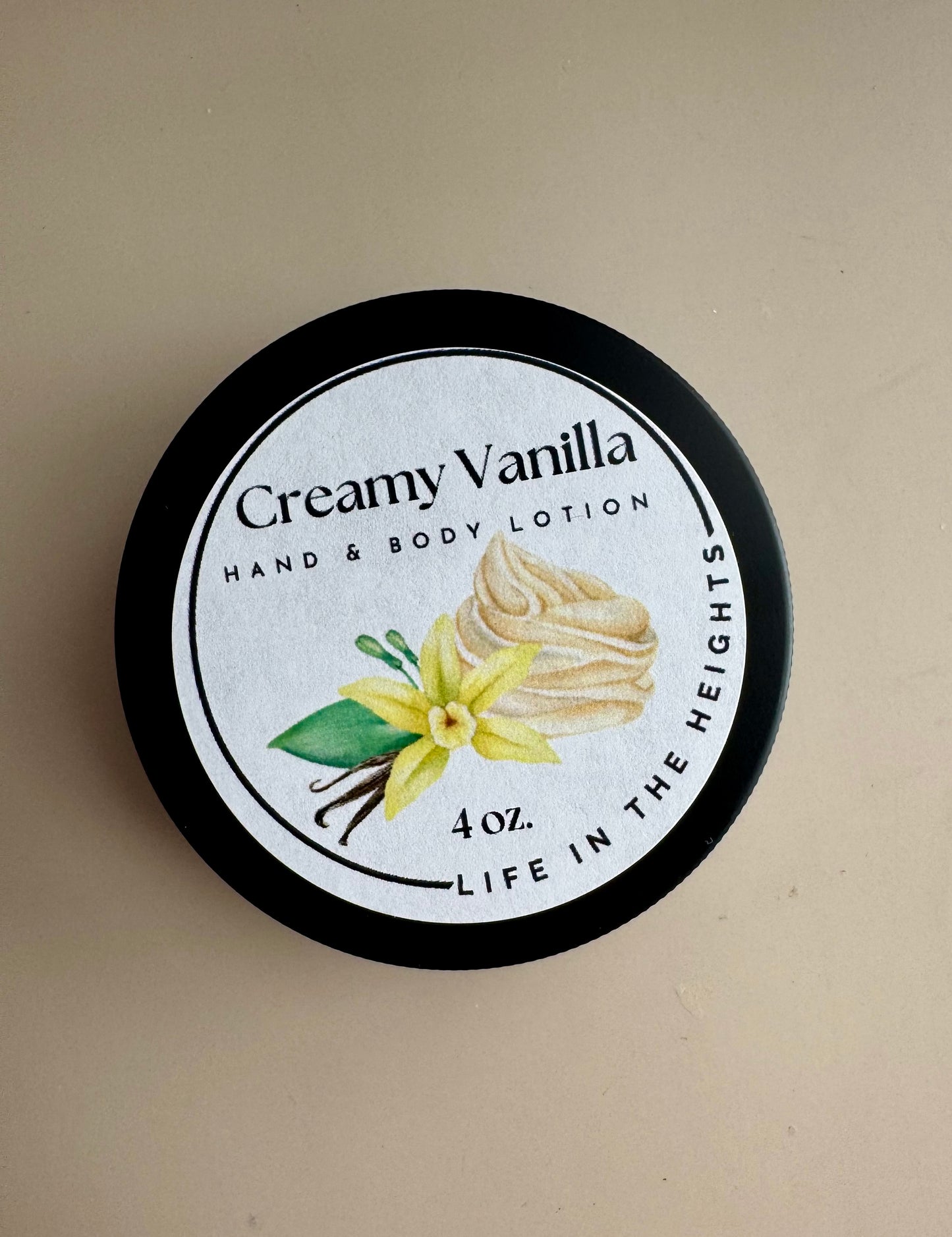 Handmade Hand & Body Lotion - Body Butter - 4 oz. tin, Creamy, Silky Moisturizing Lotion