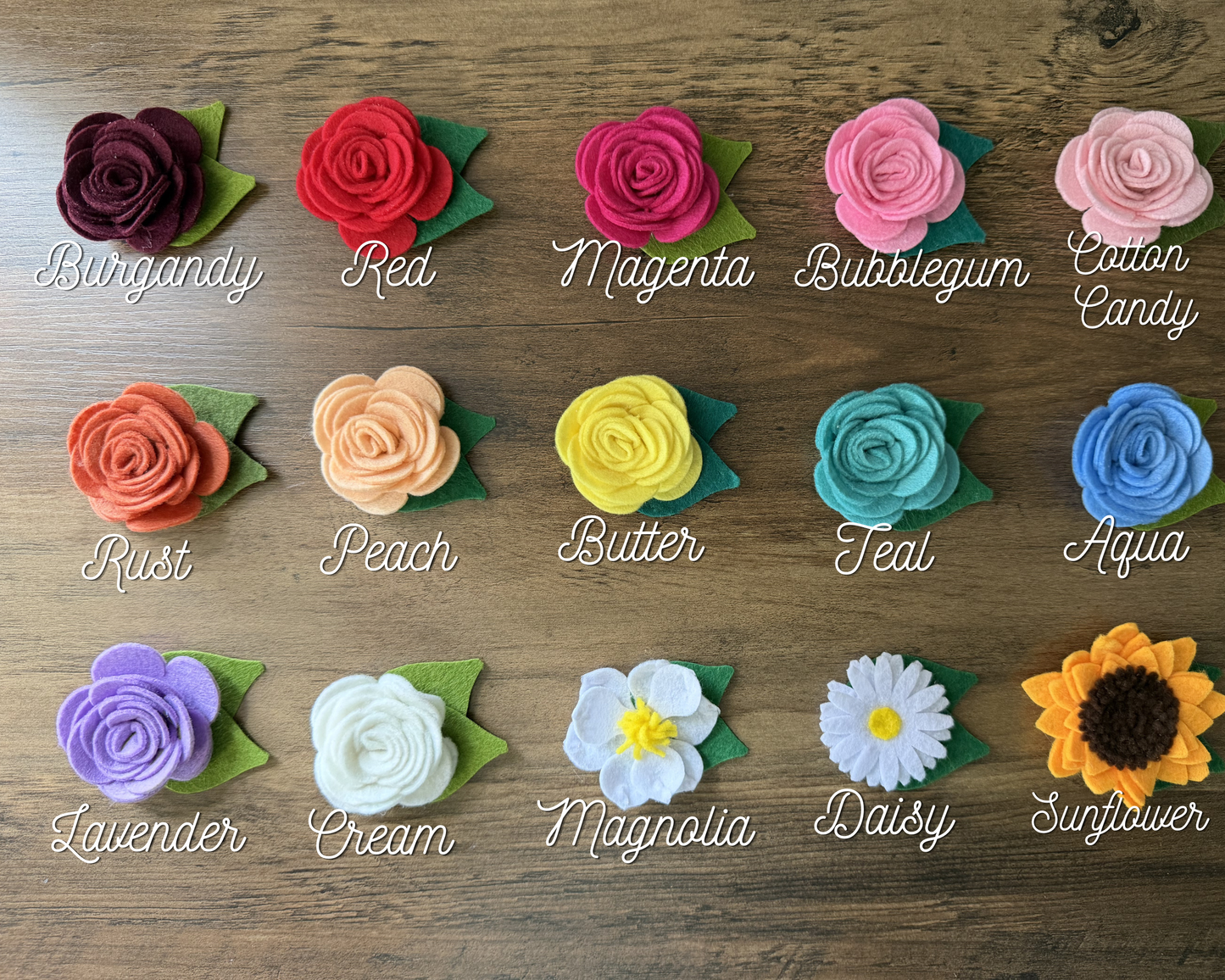 Felt Flower Accessory- 2 Sizes