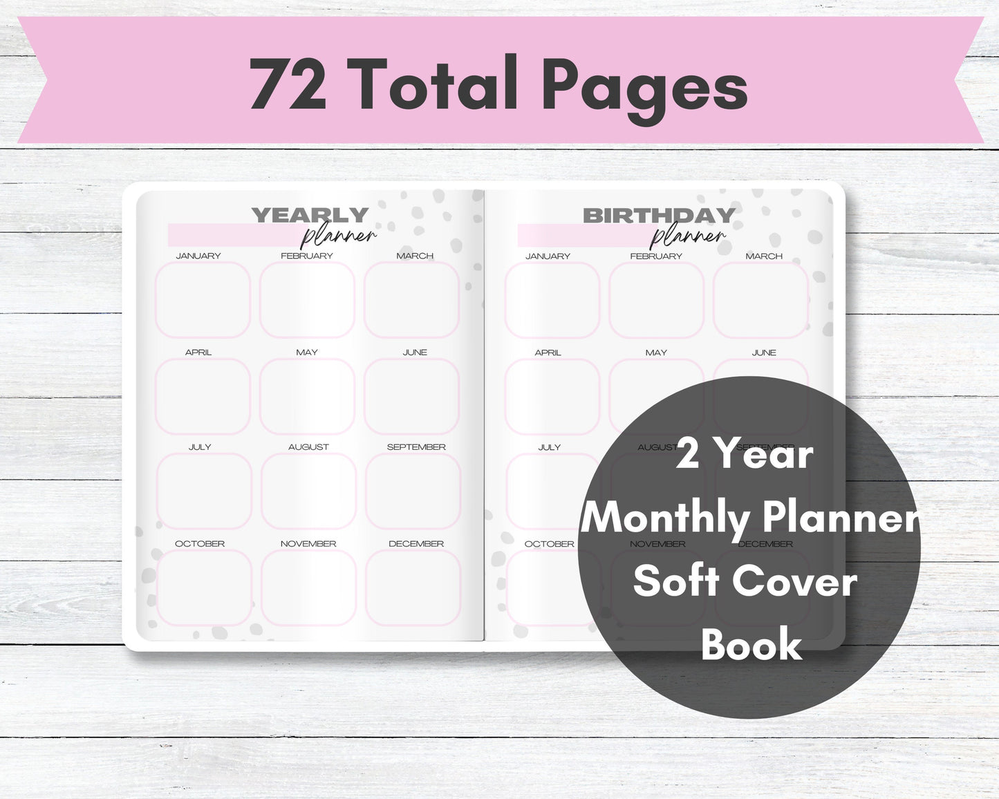 2 Year Undated Monthly Planner