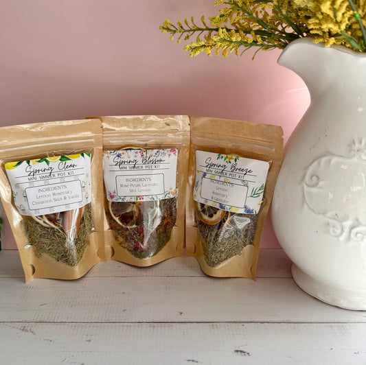 Spring Mini Simmer Pot Set - Set of 3 Mini Kits (variety pack)
