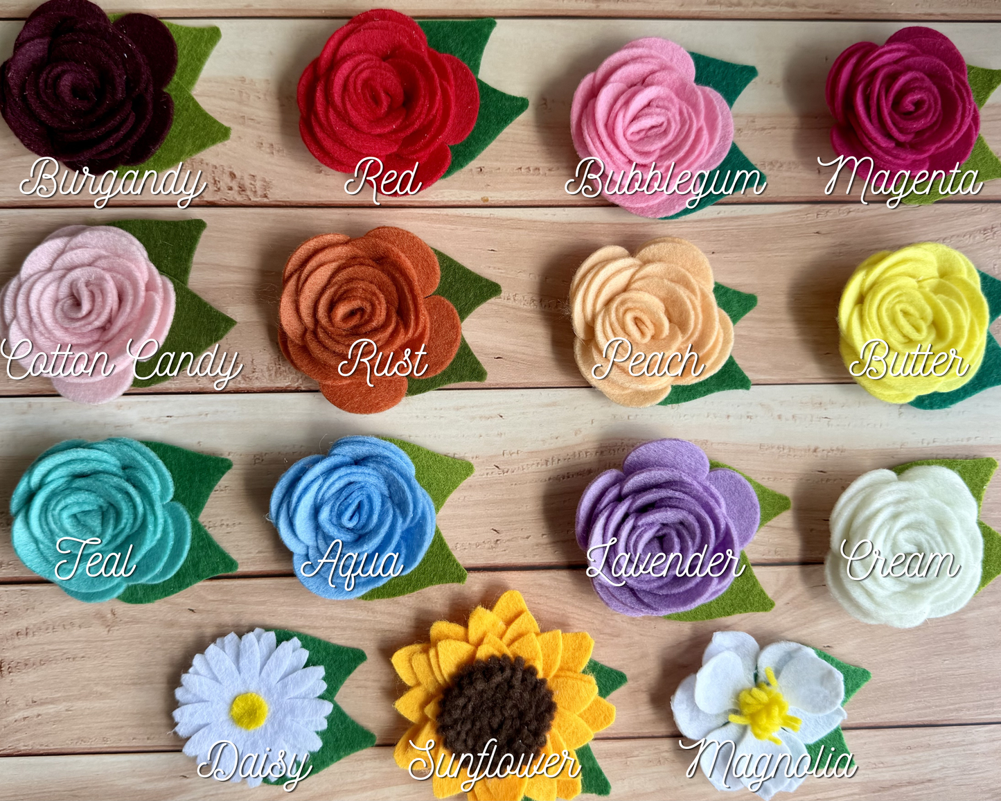 Felt Flower Accessory- 2 Sizes