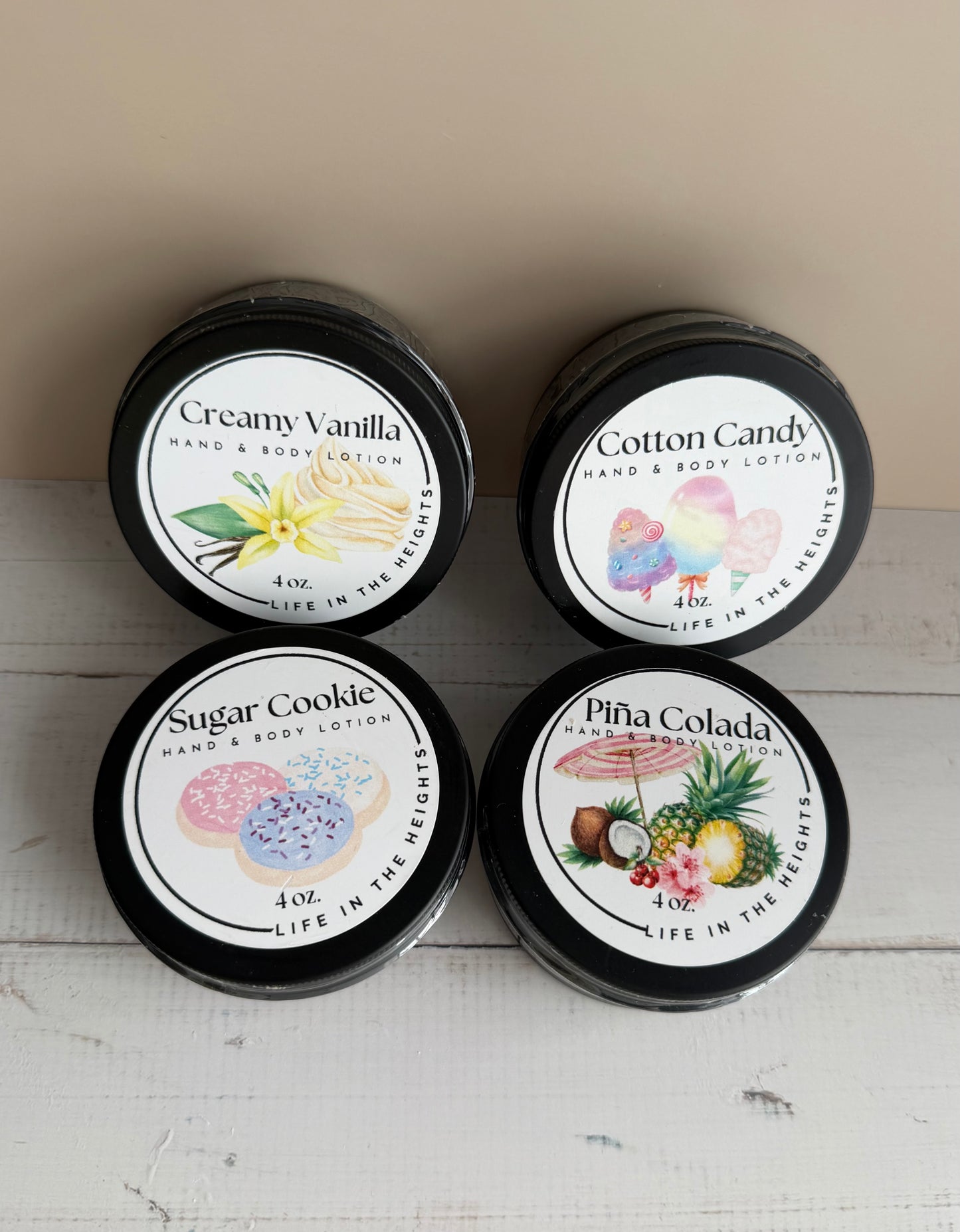 Handmade Hand & Body Lotion - Body Butter - 4 oz. tin, Creamy, Silky Moisturizing Lotion