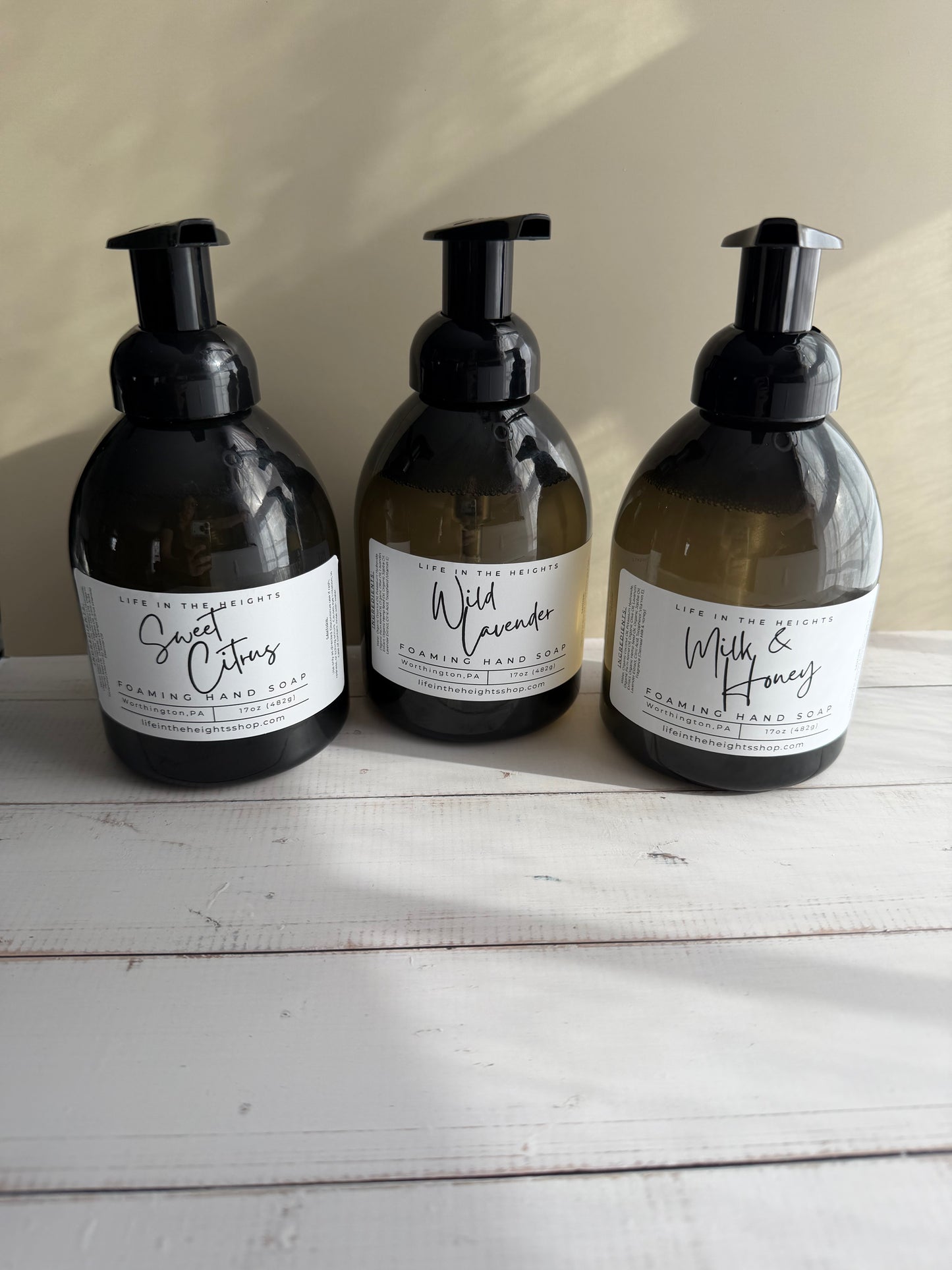 Gentle Foaming Hand Soap – Farmhouse Style – 17 oz – Wild Lavender, Milk & Honey, Sweet Citrus
