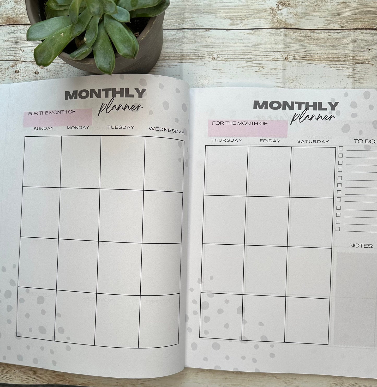 2 Year Undated Monthly Planner