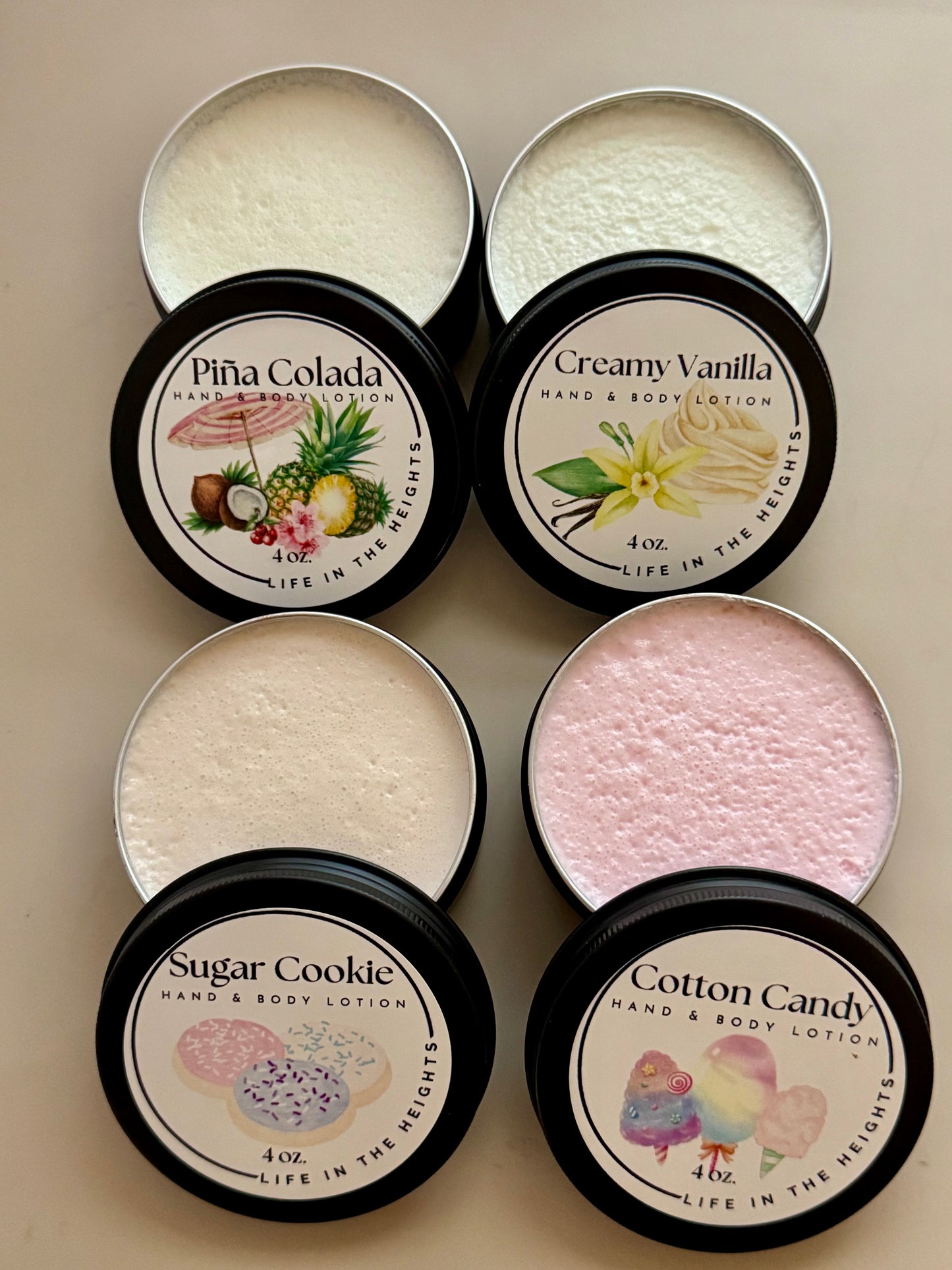 Handmade Hand & Body Lotion - Body Butter - 4 oz. tin, Creamy, Silky Moisturizing Lotion