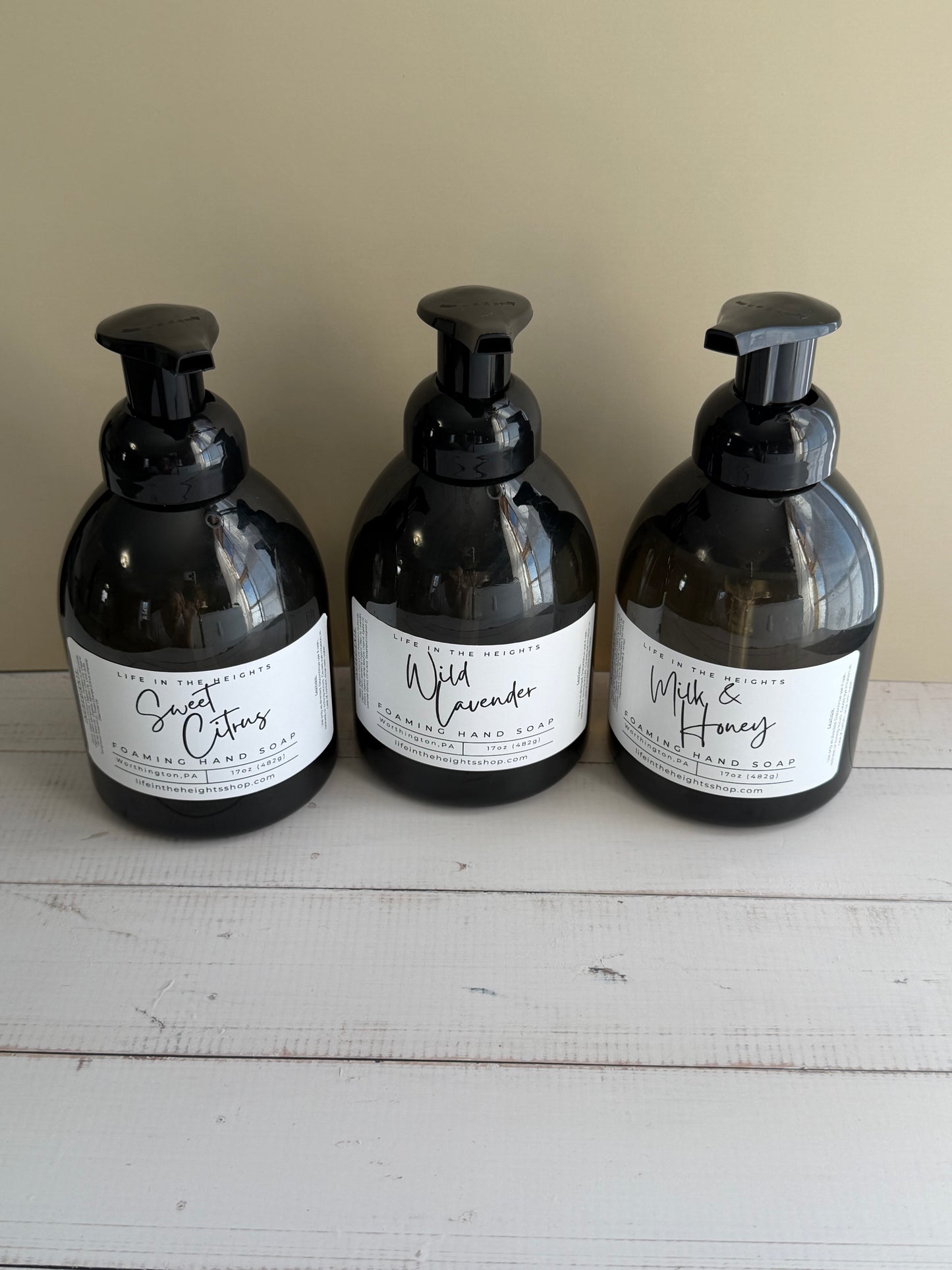 Gentle Foaming Hand Soap – Farmhouse Style – 17 oz – Wild Lavender, Milk & Honey, Sweet Citrus