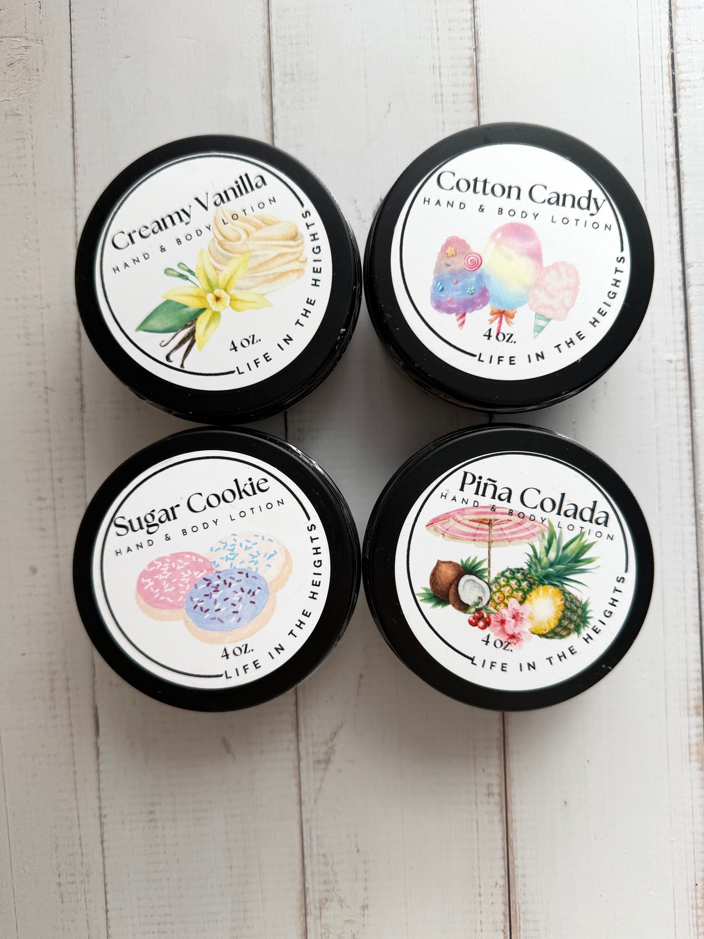 Handmade Hand & Body Lotion - Body Butter - 4 oz. tin, Creamy, Silky Moisturizing Lotion