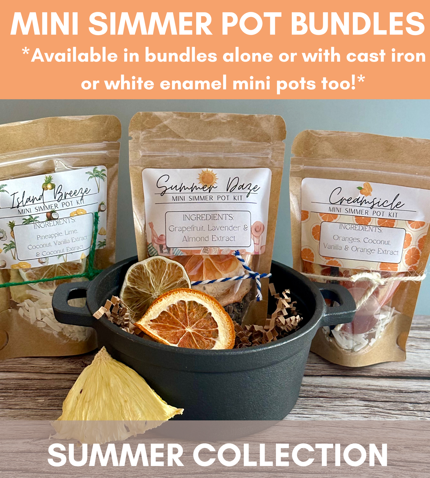 Summer Simmer Pot - Set of 3 Mini Kits (variety pack)