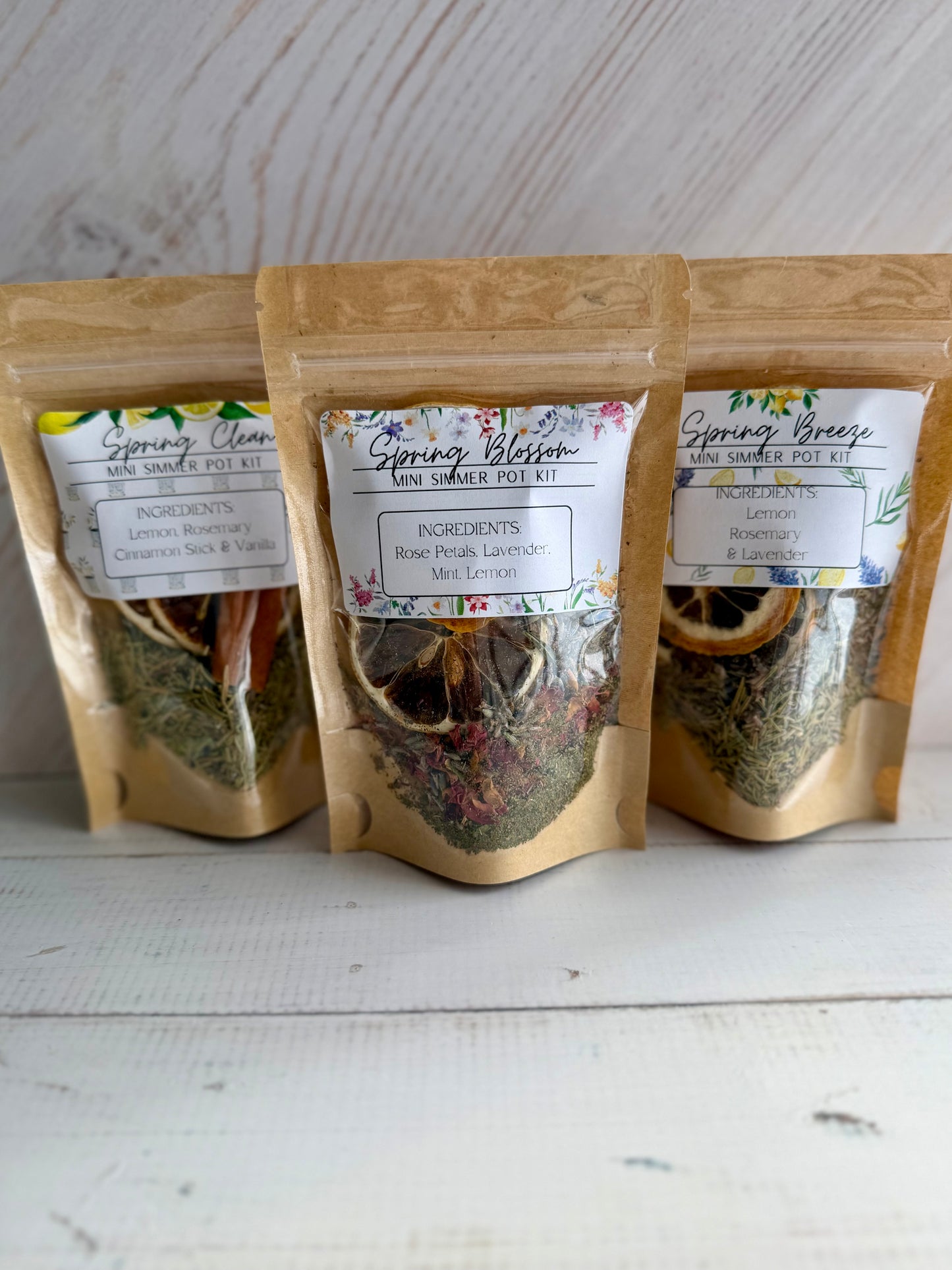 Spring Mini Simmer Pot Set - Set of 3 Mini Kits (variety pack)