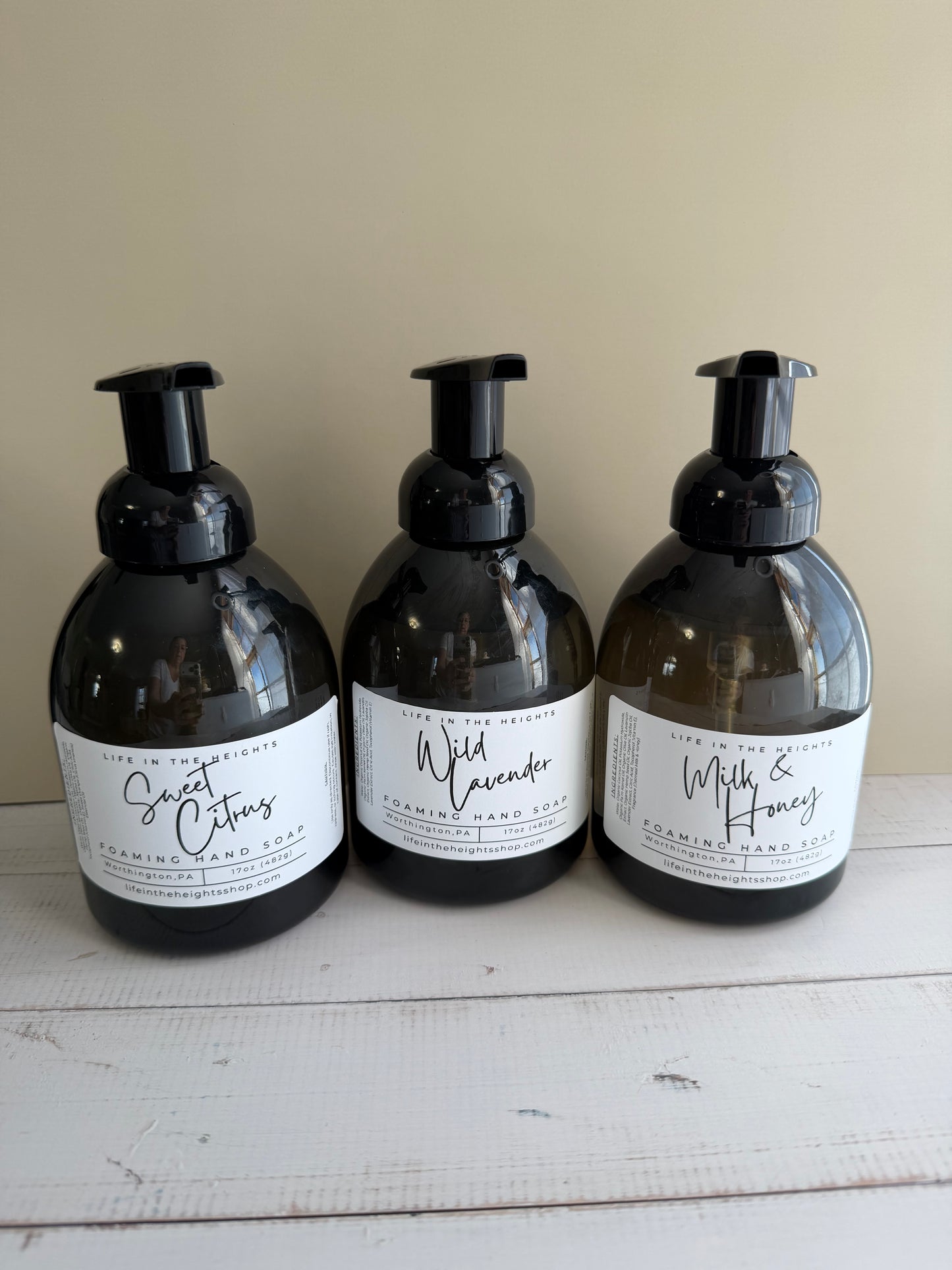 Gentle Foaming Hand Soap – Farmhouse Style – 17 oz – Wild Lavender, Milk & Honey, Sweet Citrus