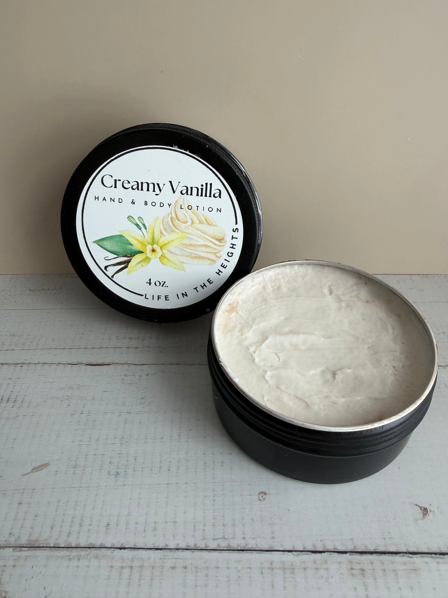 Handmade Hand & Body Lotion - Body Butter - 4 oz. tin, Creamy, Silky Moisturizing Lotion