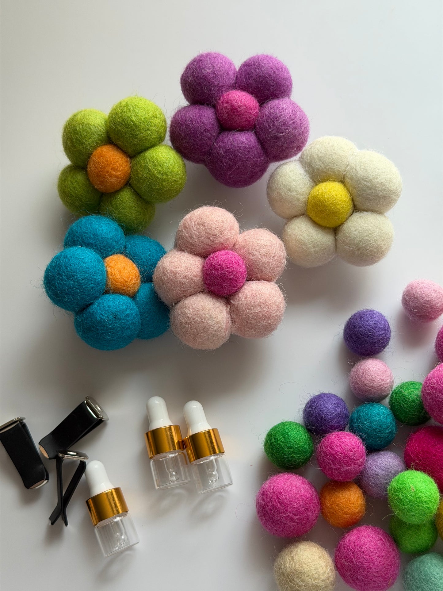 Felt Flower Car Freshener - Vent Clip Air Freshener
