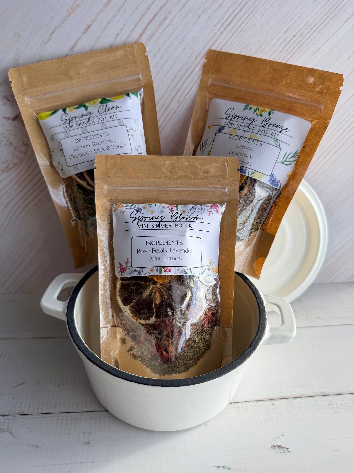 Spring Mini Simmer Pot Set - Set of 3 Mini Kits (variety pack)